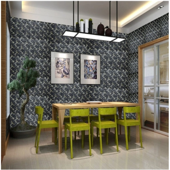 Generic Pack Of 3_Fancy 3D Wall Decor – Stylish Black Decorative Wall Art (Color: Assorted )