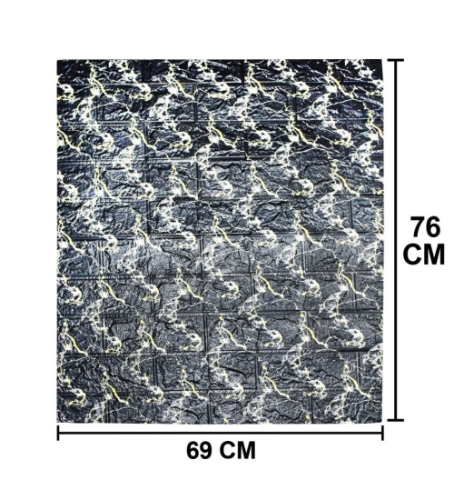 Generic Pack Of 3_Fancy 3D Wall Decor – Stylish Black Decorative Wall Art (Color: Assorted )