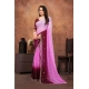 Generic Women's Chiffon Embroidred Saree With Unstitched Blouse 5.5Mtr (Pink)