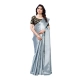 Generic Women's Satin Printed Saree With Unstitched Blouse 5.5Mtr (Grey) Generic Women's Satin Printed Saree With Unstitched Blouse 5.5Mtr (Grey)