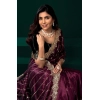 Generic Women's Net Sequence Saree With Unstitched Blouse 5.5Mtr (Maroon)