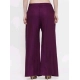 Generic Women's Casual Rayon Solid Ankle Length Palazzo (Purple, Free Size)