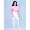 Generic Girl's Cotton Lycra Printed Elasticated Leggings (White) Generic Girl's Cotton Lycra Printed Elasticated Leggings (White)