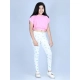 Generic Girl's Cotton Lycra Printed Elasticated Leggings (White) Generic Girl's Cotton Lycra Printed Elasticated Leggings (White)