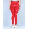 Generic Girl's Cotton Lycra Printed Elasticated Leggings (Red) Generic Girl's Cotton Lycra Printed Elasticated Leggings (Red)