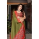 Generic Women's Cotton Silk Printed Saree With Unstitched Blouse 5.5Mtr (Green-Red) Generic Women's Cotton Silk Printed Saree With Unstitched Blouse 5.5Mtr (Green-Red)