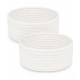 Generic Cotton 8x3 Inch Round 2 Set Bedside Organizer With Out Lid (White) Generic Cotton 8x3 Inch Round 2 Set Bedside Organizer With Out Lid (White)