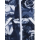 Generic Girl's Polyester Printed Long Sleeves Bomber Jacket (White-Blue)