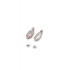 Generic Women's Brass Silver Plated Necklace set (Pink)