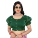 Generic Women's Jimmy Solid Designer Neck Elastic Sleeve Readymade Blouse (Green 38 , Alterable up to 42)-PID65829 Generic Women's Jimmy Solid Designer Neck Elastic Sleeve Readymade Blouse (Green 38 , Alterable up to 42)-PID65829