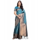 Generic Women's Banarasi Silk Printed Saree With Unstitched Blouse 5.5Mtr (Blue) Generic Women's Banarasi Silk Printed Saree With Unstitched Blouse 5.5Mtr (Blue)