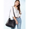 Generic Women's PU Leather Zipper Handbag (Black)