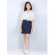 Generic Girl's Denim Solid Buttoned Skirt (Navy Blue) Generic Girl's Denim Solid Buttoned Skirt (Navy Blue)