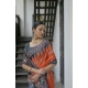 Generic Women's Faux_Tussar Ikat Saree With Unstitched Blouse 5.5Mtr (Orange) Generic Women's Faux_Tussar Ikat Saree With Unstitched Blouse 5.5Mtr (Orange)