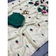 Generic Women's Georgette Embellished Saree With Unstitched Blouse 5.5Mtr (Cream-Green) Generic Women's Georgette Embellished Saree With Unstitched Blouse 5.5Mtr (Cream-Green)