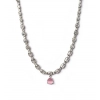 Generic Women's Brass Silver Plated Necklace set (Pink) Generic Women's Brass Silver Plated Necklace set (Pink)