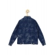 Generic Girl's Denim Washed Flutter Jacket with Crinkle (Blue)