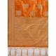 Generic Women's Silk Blend Printed Saree With Unstitched Blouse 5.5Mtr (Orange) Generic Women's Silk Blend Printed Saree With Unstitched Blouse 5.5Mtr (Orange)