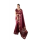 Generic Women's Soft Litchi Silk Jacquard Work Saree With Unstitched Blouse 5.5Mtr (Maroon) Generic Women's Soft Litchi Silk Jacquard Work Saree With Unstitched Blouse 5.5Mtr (Maroon)