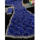 Generic Women's Slik Embellished Saree With Unstitched Blouse 5.5Mtr (Royal Blue)
