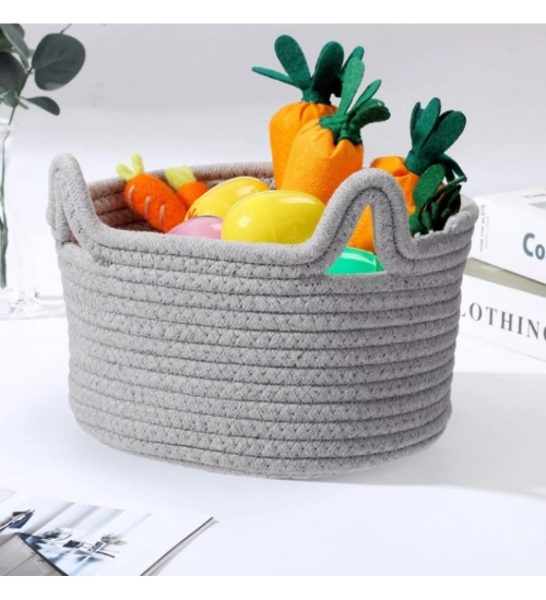 Generic Cotton Pack Of_1 Cat Basket 8x4 Inch Storage Basket For Clothes (Grey) Generic Cotton Pack Of_1 Cat Basket 8x4 Inch Storage Basket For Clothes (Grey)