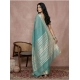 Generic Women's Cotton Printed Saree With Unstitched Blouse 5.5Mtr (Teal)