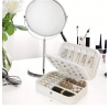 Generic PU Leather Solid Jewelry Storage Box (White-Cream)