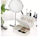 Generic PU Leather Solid Jewelry Storage Box (White-Cream)