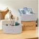 Generic Cotton 10x7x4 Inch 2 Pcs Oval Storage Basket For Clothes (Grey) Generic Cotton 10x7x4 Inch 2 Pcs Oval Storage Basket For Clothes (Grey)