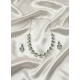Generic Women's Brass Silver Plated Necklace set (Green) Generic Women's Brass Silver Plated Necklace set (Green)