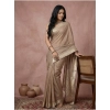 Generic Women's Cotton Printed Saree With Unstitched Blouse 5.5Mtr (Beige)