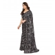Generic Women's Georgette Printed Saree With Unstitched Blouse 5.5Mtr (Black) Generic Women's Georgette Printed Saree With Unstitched Blouse 5.5Mtr (Black)