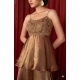 Generic Women's Silk Embroidered Sleeveless Round Kurti With Palazzo Pant and Dupatta Set (Brown) Generic Women's Silk Embroidered Sleeveless Round Kurti With Palazzo Pant and Dupatta Set (Brown)