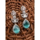 Generic Women's Brass Silver Plated Drop Earrings (Turquoise) Generic Women's Brass Silver Plated Drop Earrings (Turquoise)