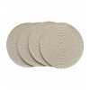 Generic Cotton Dining Table Round Placemat Mats Set of 4 (Beige-White) Generic Cotton Dining Table Round Placemat Mats Set of 4 (Beige-White)