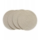 Generic Cotton Dining Table Round Placemat Mats Set of 4 (Beige-White)