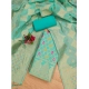 Generic Women's Banarasi Silk Printed Unstitched Salwar Suit Material With Dupatta (sea green, 3Mtrs) Generic Women's Banarasi Silk Printed Unstitched Salwar Suit Material With Dupatta (sea green, 3Mtrs)