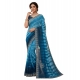 Generic Women's Georgette Striped Saree With Unstitched Blouse 5.5Mtr (Blue) Generic Women's Georgette Striped Saree With Unstitched Blouse 5.5Mtr (Blue)