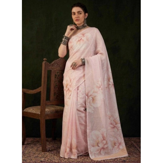 Generic Women's Georgette Floral Printed Saree With Unstitched Blouse 5.5Mtr (Cream) Generic Women's Georgette Floral Printed Saree With Unstitched Blouse 5.5Mtr (Cream)