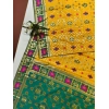 Generic Women's Patola Silk Meena And Zari Woven Saree With Unstitched Blouse 5.5Mtr (Yellow)