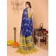 Generic Women's Linen Cotton Printed Saree With Unstitched Blouse 5.5Mtr (Blue) Generic Women's Linen Cotton Printed Saree With Unstitched Blouse 5.5Mtr (Blue)