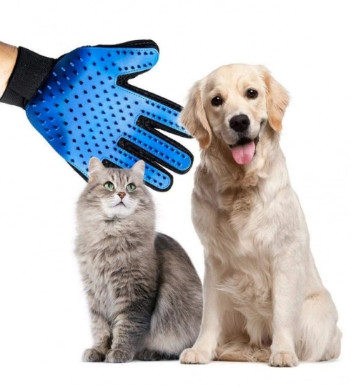 Generic Pack of 2_5-Finger Deshedding Glove – Pet Hair Remover And Grooming Gloves (Color: Assorted )