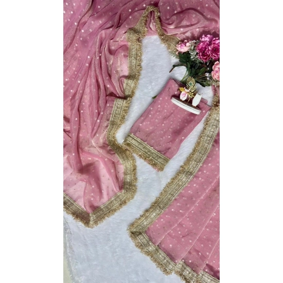 Generic Women's Silk Embellished Saree With Unstitched Blouse 5.5Mtr (Pink) Generic Women's Silk Embellished Saree With Unstitched Blouse 5.5Mtr (Pink)