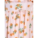 Generic Girl's Rayon Printed Sleeveless Dress (Orange)