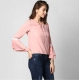 Generic Women's Polyester Solid Bell Sleeve Top (Pink) Generic Women's Polyester Solid Bell Sleeve Top (Pink)