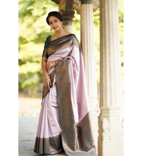 Generic Women's Soft Lichi Silk Printed Saree With Unstitched Blouse 5.5Mtr (Light-Pink) Generic Women's Soft Lichi Silk Printed Saree With Unstitched Blouse 5.5Mtr (Light-Pink)