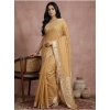 Generic Women's Cotton Printed Saree With Unstitched Blouse 5.5Mtr (Golden)