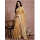 Generic Women's Cotton Printed Saree With Unstitched Blouse 5.5Mtr (Golden)