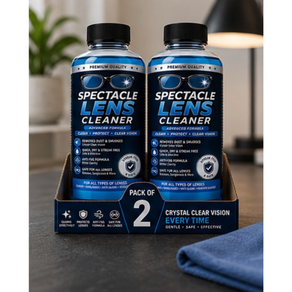 Generic Pack of 2 Spectacle Lens Cleaner Liquid Bottles 100 ML