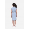 Generic Girl's Denim Hi Lo Short Sleeve Dress with Belt (Blue) Generic Girl's Denim Hi Lo Short Sleeve Dress with Belt (Blue)